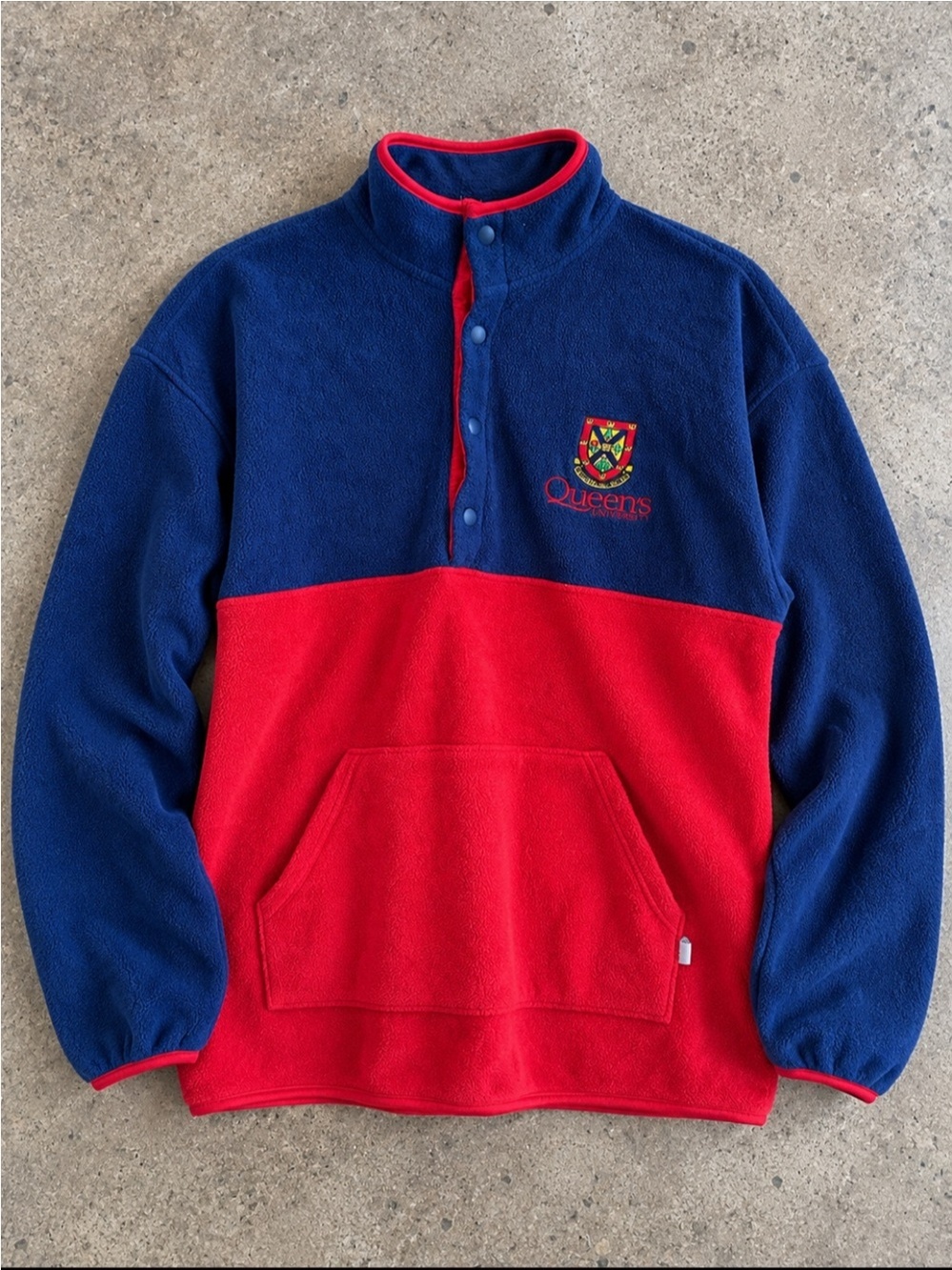90s Queen’s University Liberty Clothing Fleece Snap Pullover Men XL Colligate